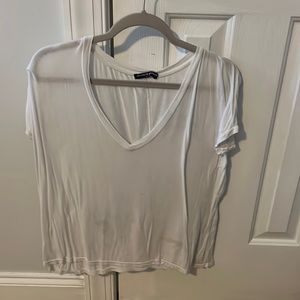 Brandy Melville white t-shirt v-neck